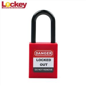 Oceľový bezpečnostný loto s dlhým putom Lockout Tagout Visiaci zámok